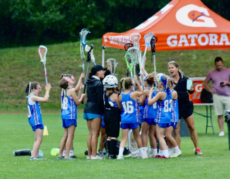 Girls lacrosse Team huddle breakdown